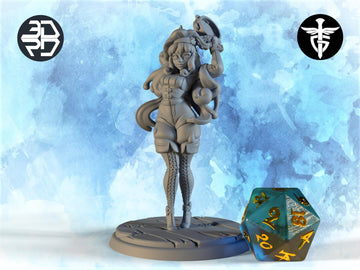 Plasmoid Bard Miniature | Twin Goddess Miniatures | Tabletop RPG Miniature | Roleplaying 3D Printed Fantasy Mini - 3DPrintDen