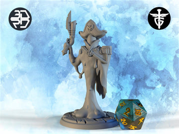 Plasmoid Captain Miniature | Twin Goddess Miniatures | Tabletop RPG Miniature | Roleplaying 3D Printed Fantasy Mini - 3DPrintDen