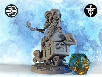 Female Goblin Wizard Miniature | Twin Goddess Miniatures | Tabletop RPG Miniature | Roleplaying 3D Printed Fantasy Mini - 3DPrintDen