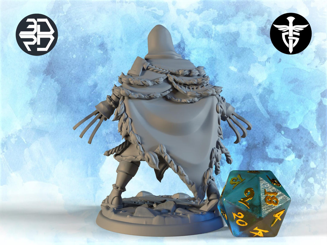 Ancient Female Claw Rogue Miniature, Lynia | Twin Goddess Miniatures | Tabletop RPG Miniature | Roleplaying 3D Printed Fantasy Mini - 3DPrintDen