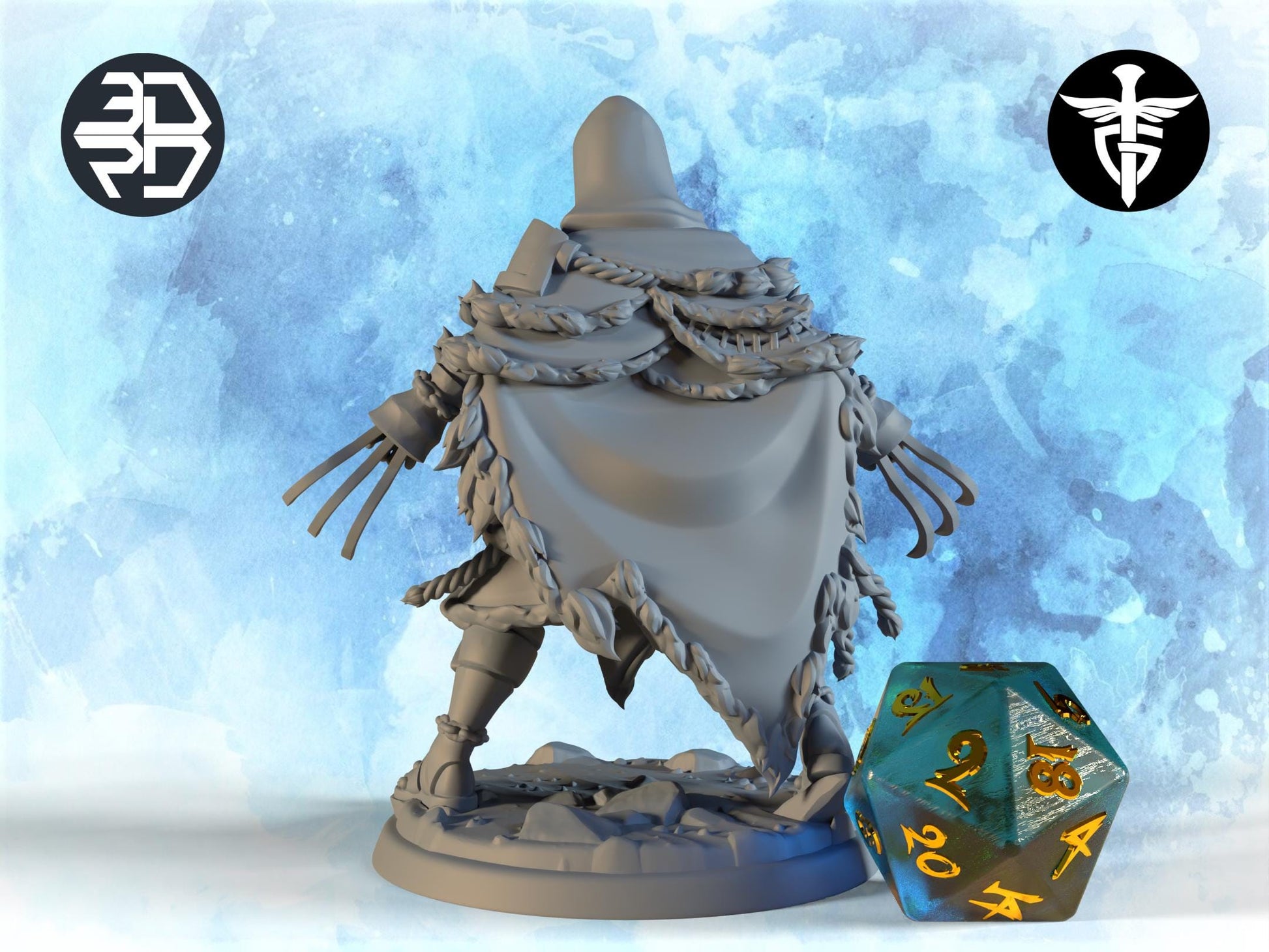 Ancient Female Claw Rogue Miniature, Lynia | Twin Goddess Miniatures | Tabletop RPG Miniature | Roleplaying 3D Printed Fantasy Mini - 3DPrintDen