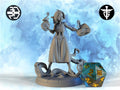 Female Goth Elf Hexxer Miniature, Nel | Twin Goddess Miniatures | Tabletop RPG Miniature | Roleplaying 3D Printed Fantasy Mini - 3DPrintDen