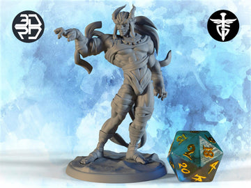 Tiefling Mummy Miniature, Styx | Twin Goddess Miniatures | Tabletop RPG Miniature | Roleplaying 3D Printed Fantasy Mini - 3DPrintDen