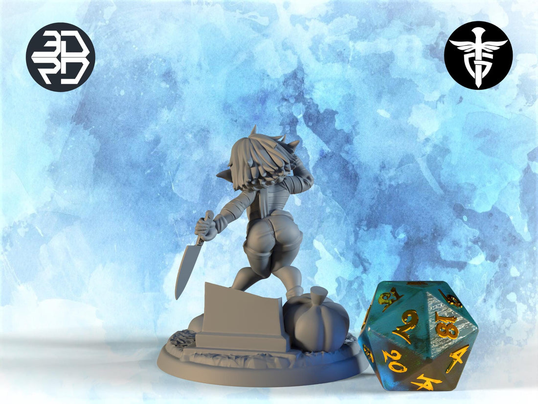Female Goblin Mummy Miniature | Twin Goddess Miniatures | Tabletop RPG Miniature | Roleplaying 3D Printed Fantasy Mini - 3DPrintDen
