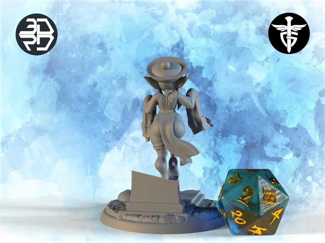 Female Oriental Goblin Miniature | Twin Goddess Miniatures | Tabletop RPG Miniature | Roleplaying 3D Printed Fantasy Mini - 3DPrintDen