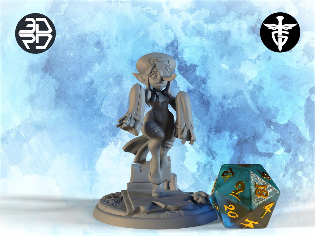 Female Oriental Goblin Miniature | Twin Goddess Miniatures | Tabletop RPG Miniature | Roleplaying 3D Printed Fantasy Mini - 3DPrintDen