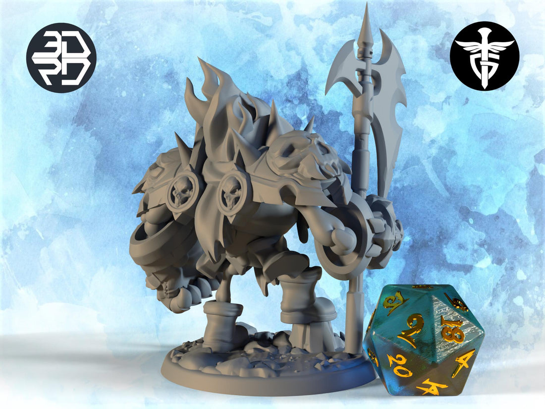 Skeleton Warrior Miniature | Twin Goddess Miniatures | Tabletop RPG Miniature | Roleplaying 3D Printed Fantasy Mini - 3DPrintDen