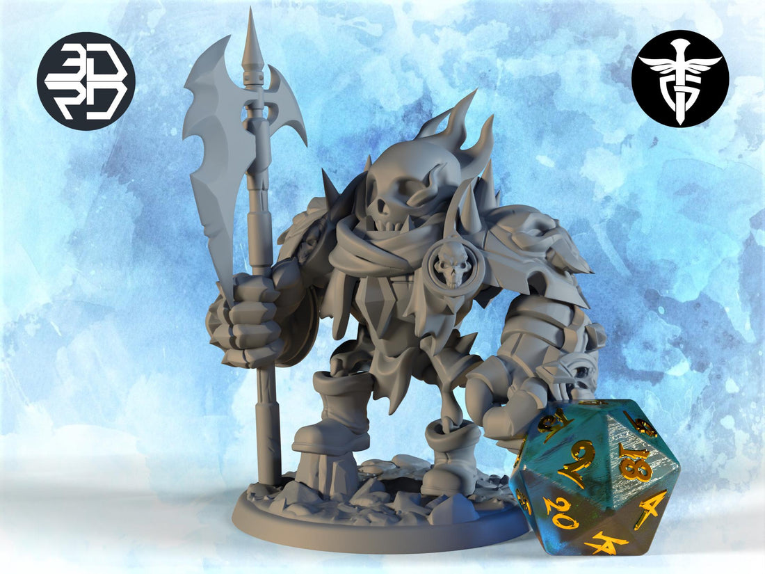 Skeleton Warrior Miniature | Twin Goddess Miniatures | Tabletop RPG Miniature | Roleplaying 3D Printed Fantasy Mini - 3DPrintDen