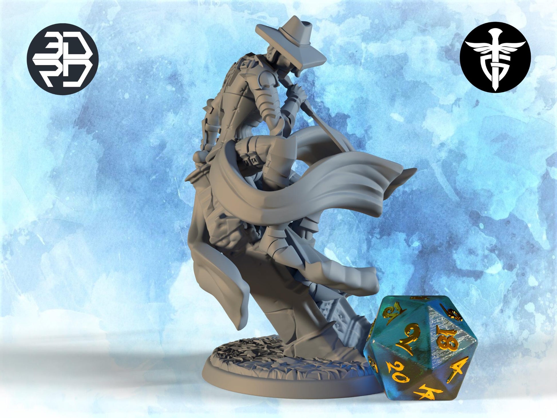 Hunter Miniature | Twin Goddess Miniatures | Tabletop RPG Miniature | Roleplaying 3D Printed Fantasy Mini - 3DPrintDen