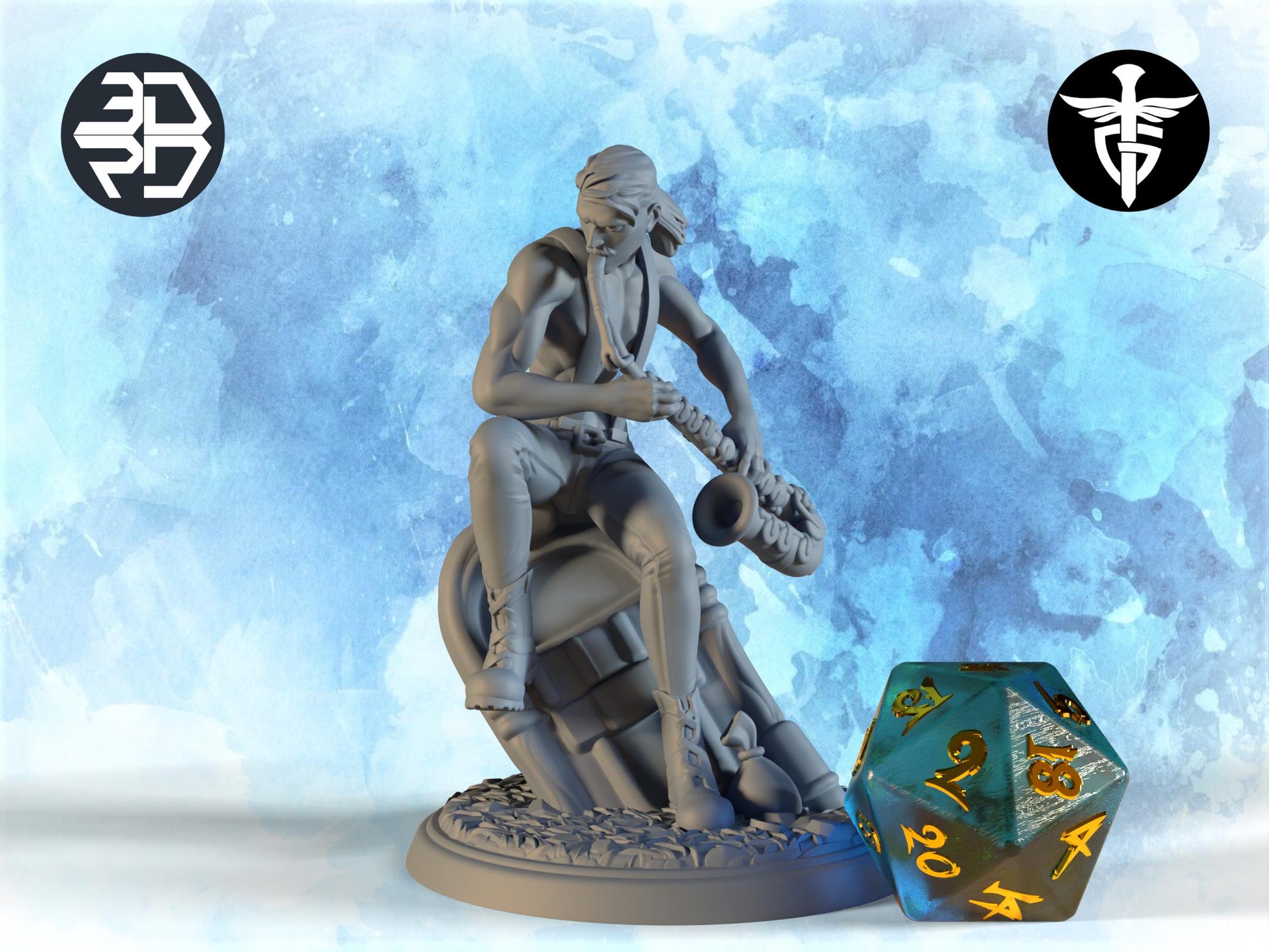 Hunter Miniature | Twin Goddess Miniatures | Tabletop RPG Miniature | Roleplaying 3D Printed Fantasy Mini - 3DPrintDen