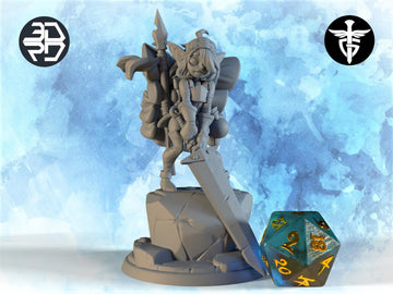 Female Goblin Warrior Miniature, Cherry | Twin Goddess Miniatures | Tabletop RPG Miniature | Roleplaying 3D Printed Fantasy Mini - 3DPrintDen