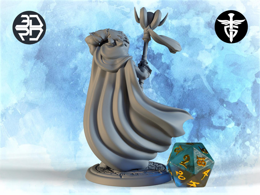 Lich Pinup Miniature | Twin Goddess Miniatures | Tabletop RPG Miniature | Roleplaying 3D Printed Fantasy Mini - 3DPrintDen
