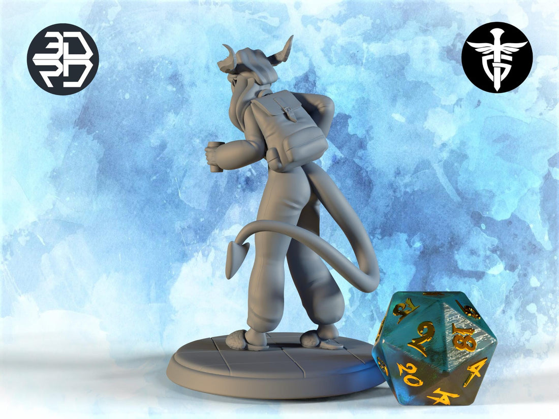 Succubus Student Miniature | Twin Goddess Miniatures | Tabletop RPG Miniature | Roleplaying 3D Printed Fantasy Mini - 3DPrintDen