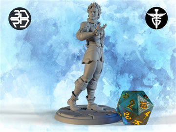 Vampire Aristocrat Miniature, Ashton | Twin Goddess Miniatures | Tabletop RPG Miniature | Roleplaying 3D Printed Fantasy Mini - 3DPrintDen