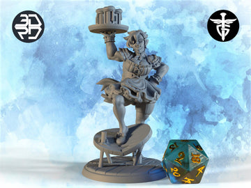 Orc Maid Miniature | Twin Goddess Miniatures | Tabletop RPG Miniature | Roleplaying 3D Printed Fantasy Mini - 3DPrintDen