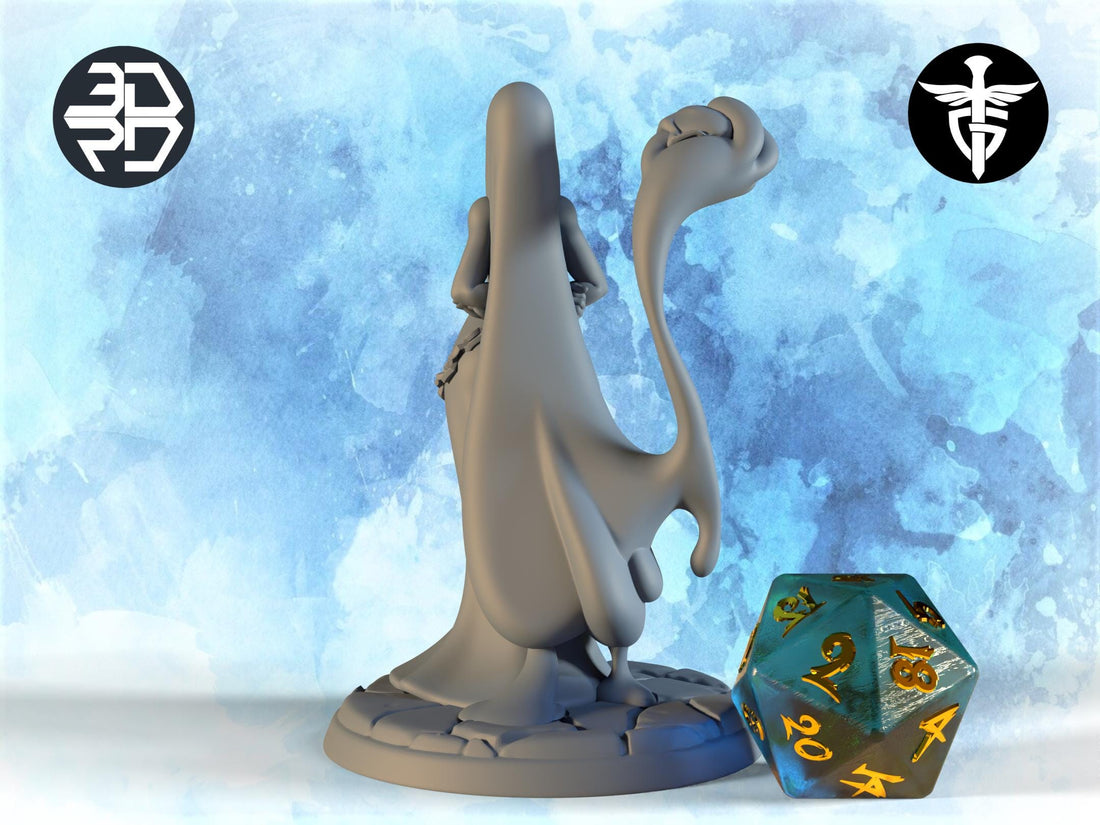Female Slime Maker Miniature, Lady Visc | Twin Goddess Miniatures | Tabletop RPG Miniature | Roleplaying 3D Printed Fantasy Mini - 3DPrintDen