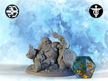 Dwarf Feast Miniature | Craftworld Studio & Twin Goddess Miniatures | Tabletop RPG Miniature | Roleplaying 3D Printed Fantasy Mini - 3DPrintDen
