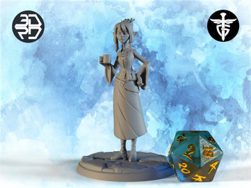 Female Elf Miniature, Vivi | Twin Goddess Miniatures | Tabletop RPG Miniature | Roleplaying 3D Printed Fantasy Mini - 3DPrintDen