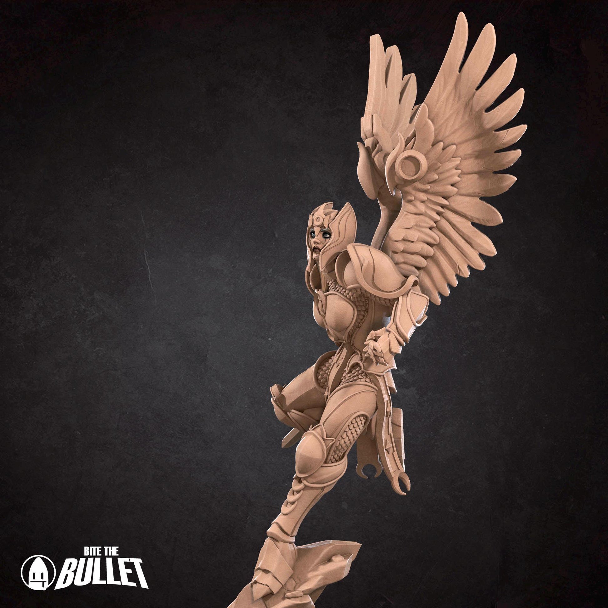 Female Aasimar Paladin Miniature | Tabletop RPG Miniature | Bite the Bullet | Roleplaying 3D Printed Fantasy Mini - 3DPrintDen