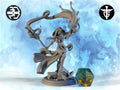 Female Orc Warlock Miniature | Twin Goddess Miniatures | Tabletop RPG Miniature | Roleplaying 3D Printed Fantasy Mini - 3DPrintDen