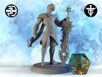 Barbarian Miniature, Norben | Twin Goddess Miniatures | Tabletop RPG Miniature | Roleplaying 3D Printed Fantasy Mini - 3DPrintDen