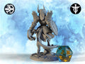 Female Tiefling Cleric Miniature, Dahlia | Twin Goddess Miniatures | Tabletop RPG Miniature | Roleplaying 3D Printed Fantasy Mini - 3DPrintDen