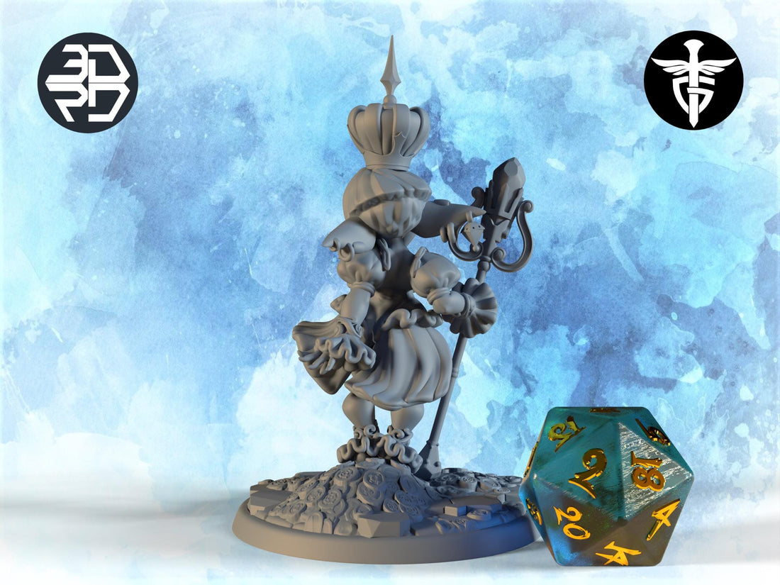 Goblin Queen Miniature | Twin Goddess Miniatures | Tabletop RPG Miniature | Roleplaying 3D Printed Fantasy Mini - 3DPrintDen