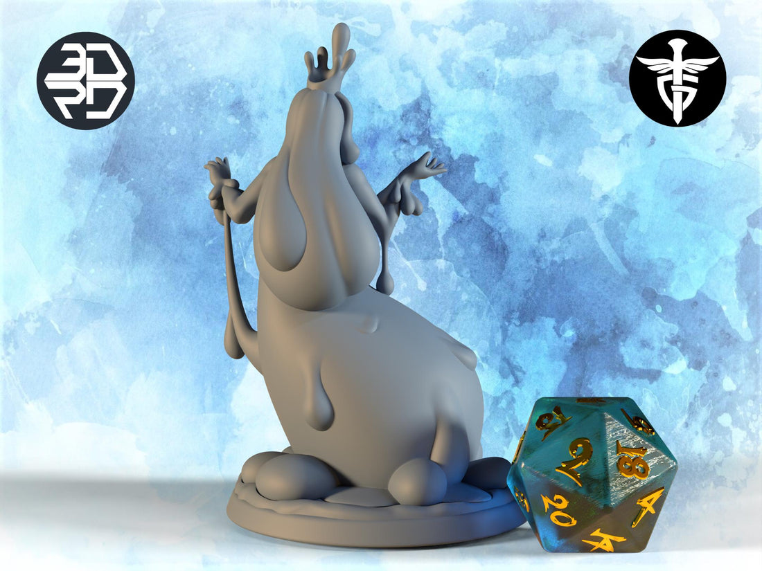 Slime Queen Miniature | Twin Goddess Miniatures | Tabletop RPG Miniature | Roleplaying 3D Printed Fantasy Mini - 3DPrintDen