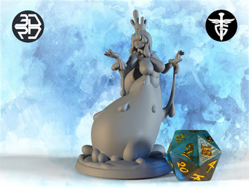 Slime Queen Miniature | Twin Goddess Miniatures | Tabletop RPG Miniature | Roleplaying 3D Printed Fantasy Mini - 3DPrintDen