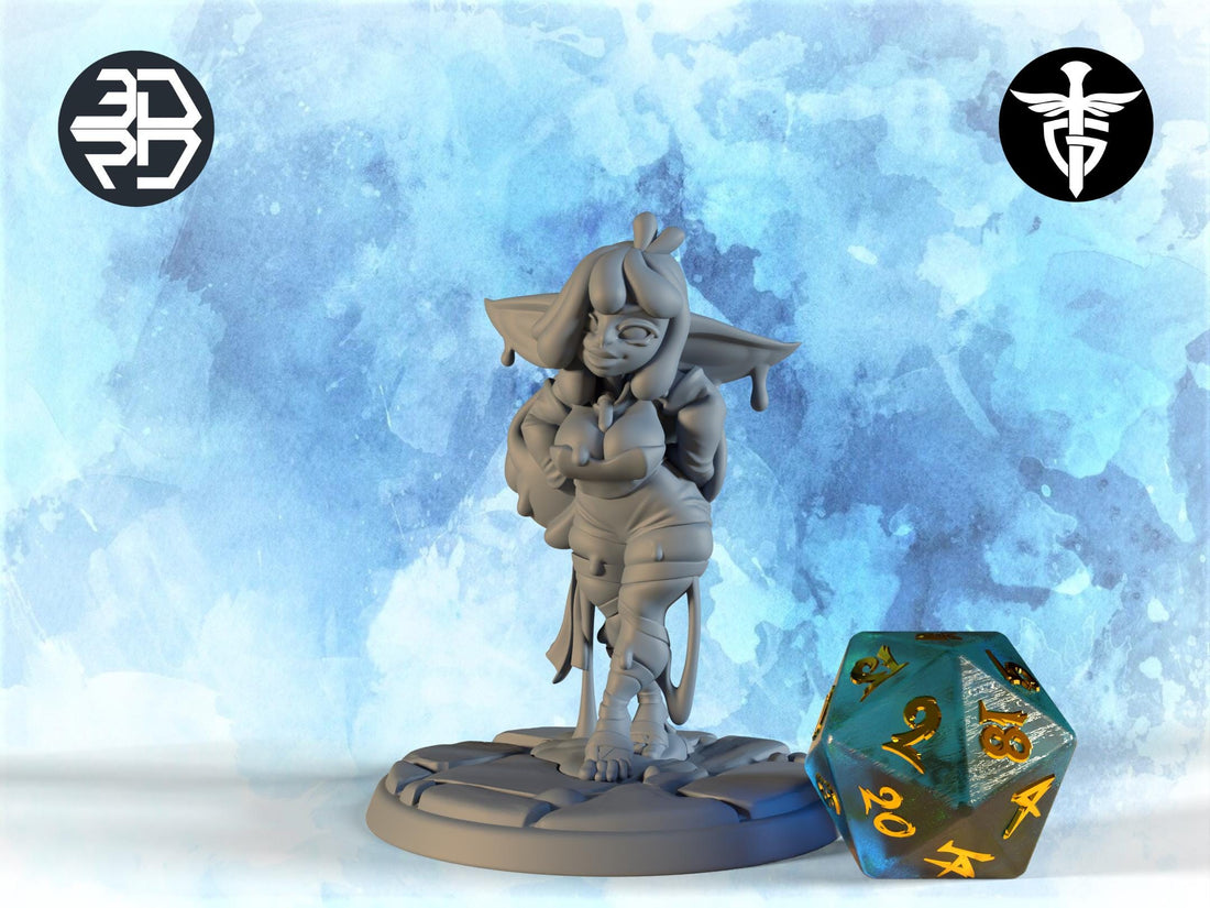 Female Goo-blin Miniature | Twin Goddess Miniatures | Tabletop RPG Miniature | Roleplaying 3D Printed Fantasy Mini - 3DPrintDen