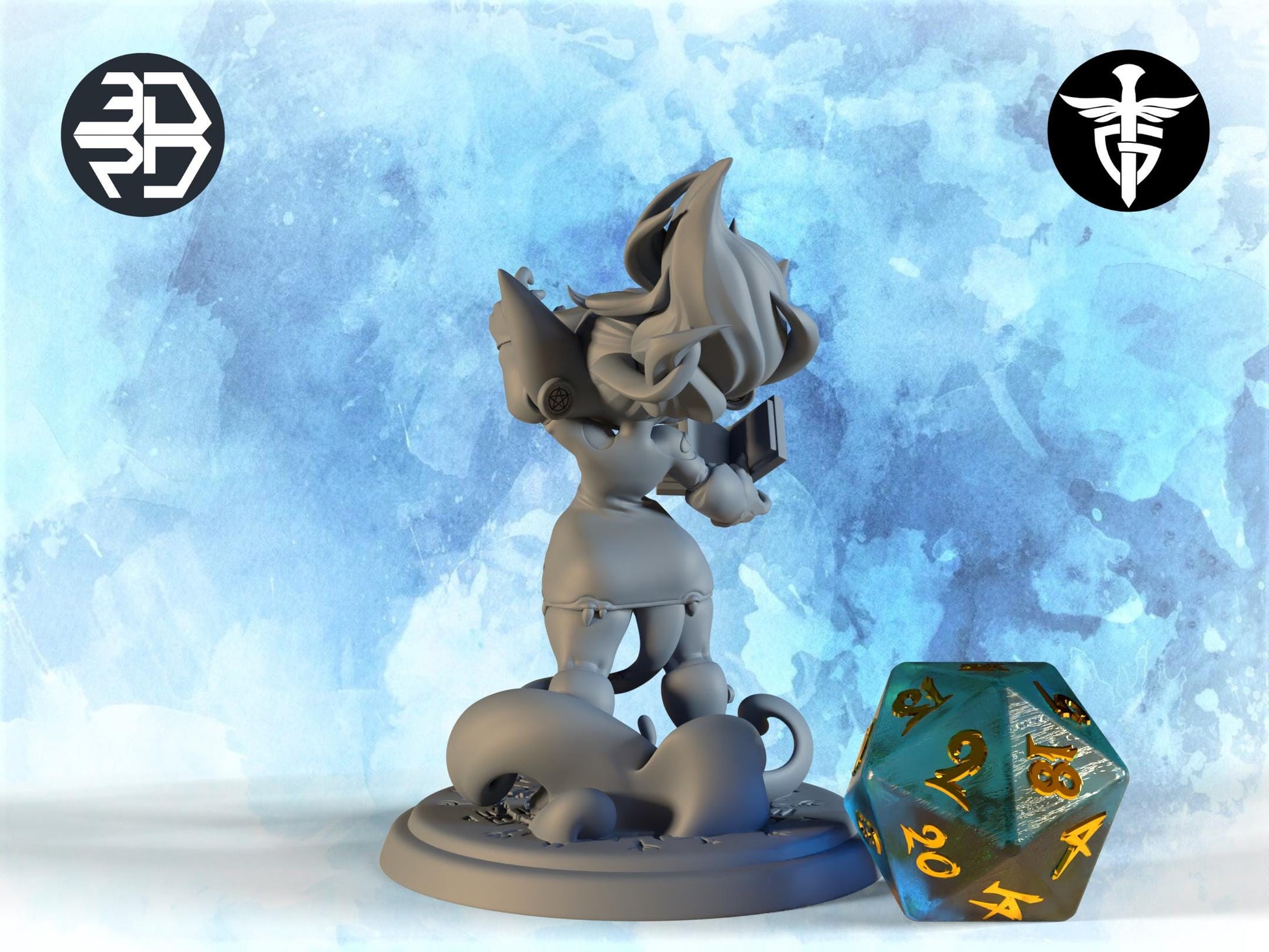 Mimic Dress Goblin Miniature, Bitter Candy | Twin Goddess Miniatures | Tabletop RPG Miniature | Roleplaying 3D Printed Fantasy Mini - 3DPrintDen