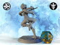 Female Knight Miniature, Gwen | Twin Goddess Miniatures | Tabletop RPG Miniature | Roleplaying 3D Printed Fantasy Mini - 3DPrintDen