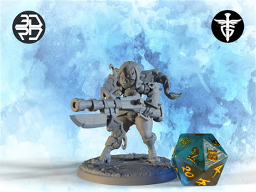 Goblin Gunner Miniature | Twin Goddess Miniatures | Tabletop RPG Miniature | Roleplaying 3D Printed Fantasy Mini - 3DPrintDen
