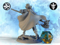 Female Defender Miniature, Nora | Twin Goddess Miniatures | Tabletop RPG Miniature | Roleplaying 3D Printed Fantasy Mini - 3DPrintDen