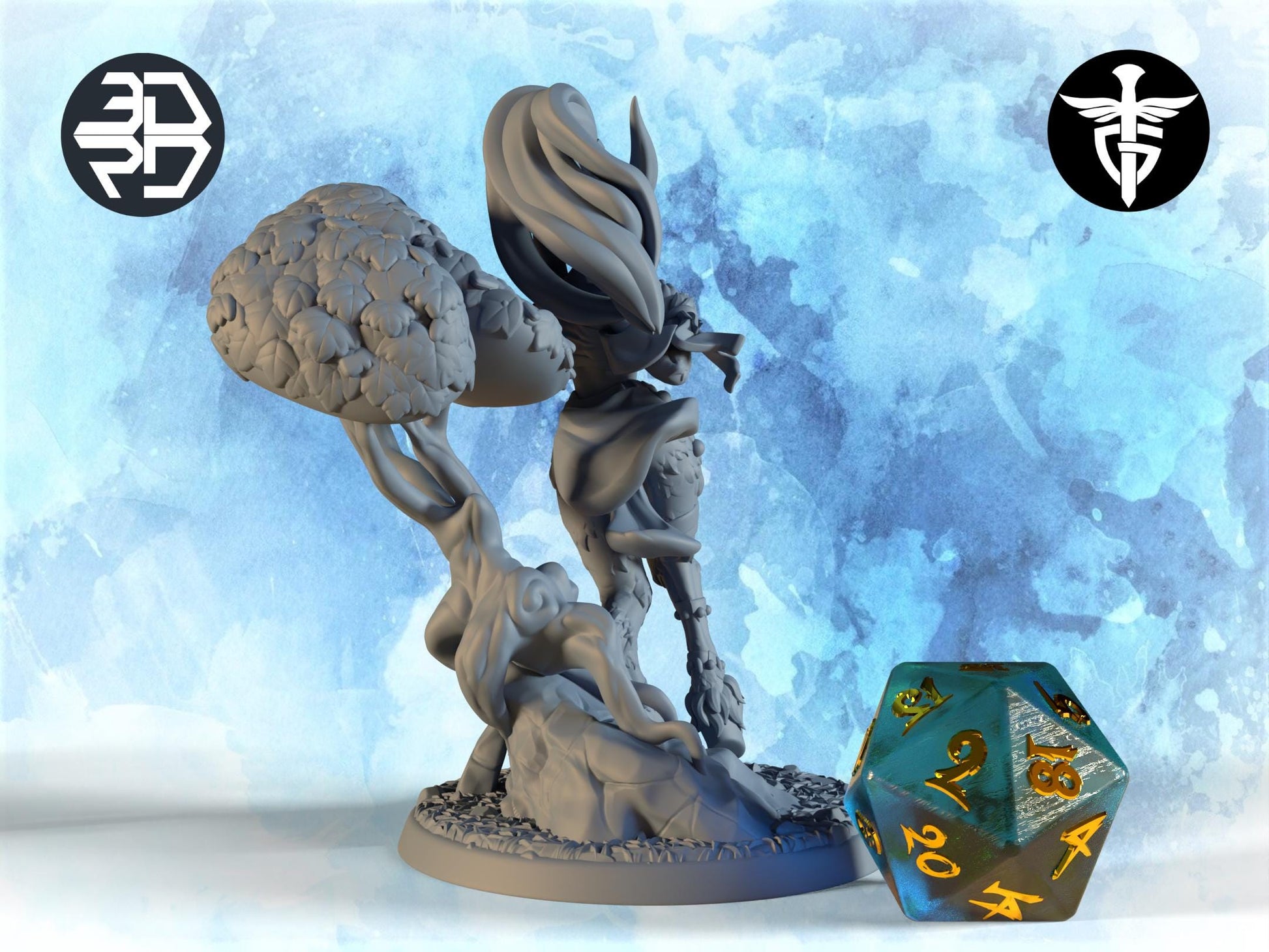 Satyr Bard Miniature, Fauna | Twin Goddess Miniatures | Tabletop RPG Miniature | Roleplaying 3D Printed Fantasy Mini - 3DPrintDen