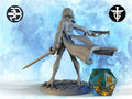 Vampire Huntress Miniature, Hellsin | Twin Goddess Miniatures | Tabletop RPG Miniature | Roleplaying 3D Printed Fantasy Mini - 3DPrintDen