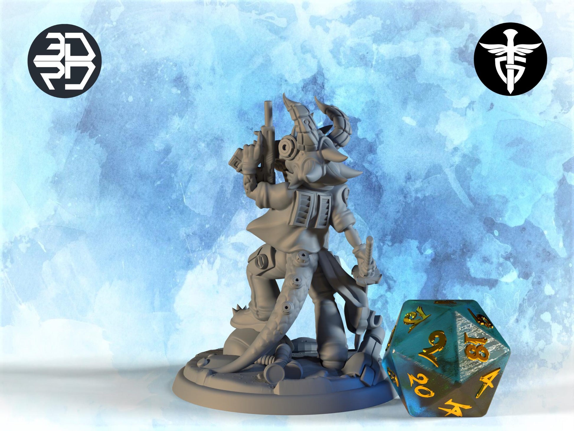 Cyberpunk Kobold Miniature | Twin Goddess Miniatures | Tabletop RPG Miniature | Roleplaying 3D Printed Fantasy Mini - 3DPrintDen