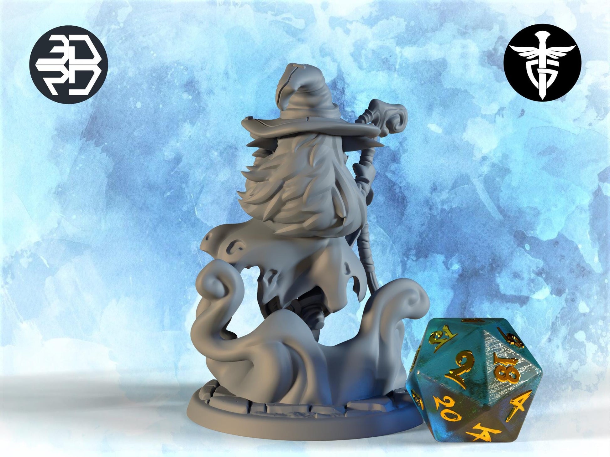 Female Goblin Wizard Miniature | Twin Goddess Miniatures | Tabletop RPG Miniature | Roleplaying 3D Printed Fantasy Mini - 3DPrintDen