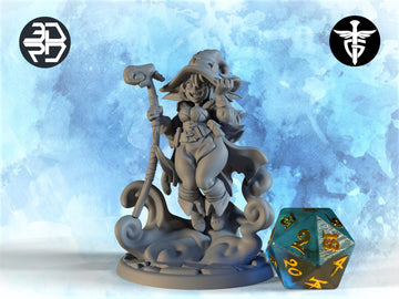 Female Goblin Wizard Miniature | Twin Goddess Miniatures | Tabletop RPG Miniature | Roleplaying 3D Printed Fantasy Mini - 3DPrintDen
