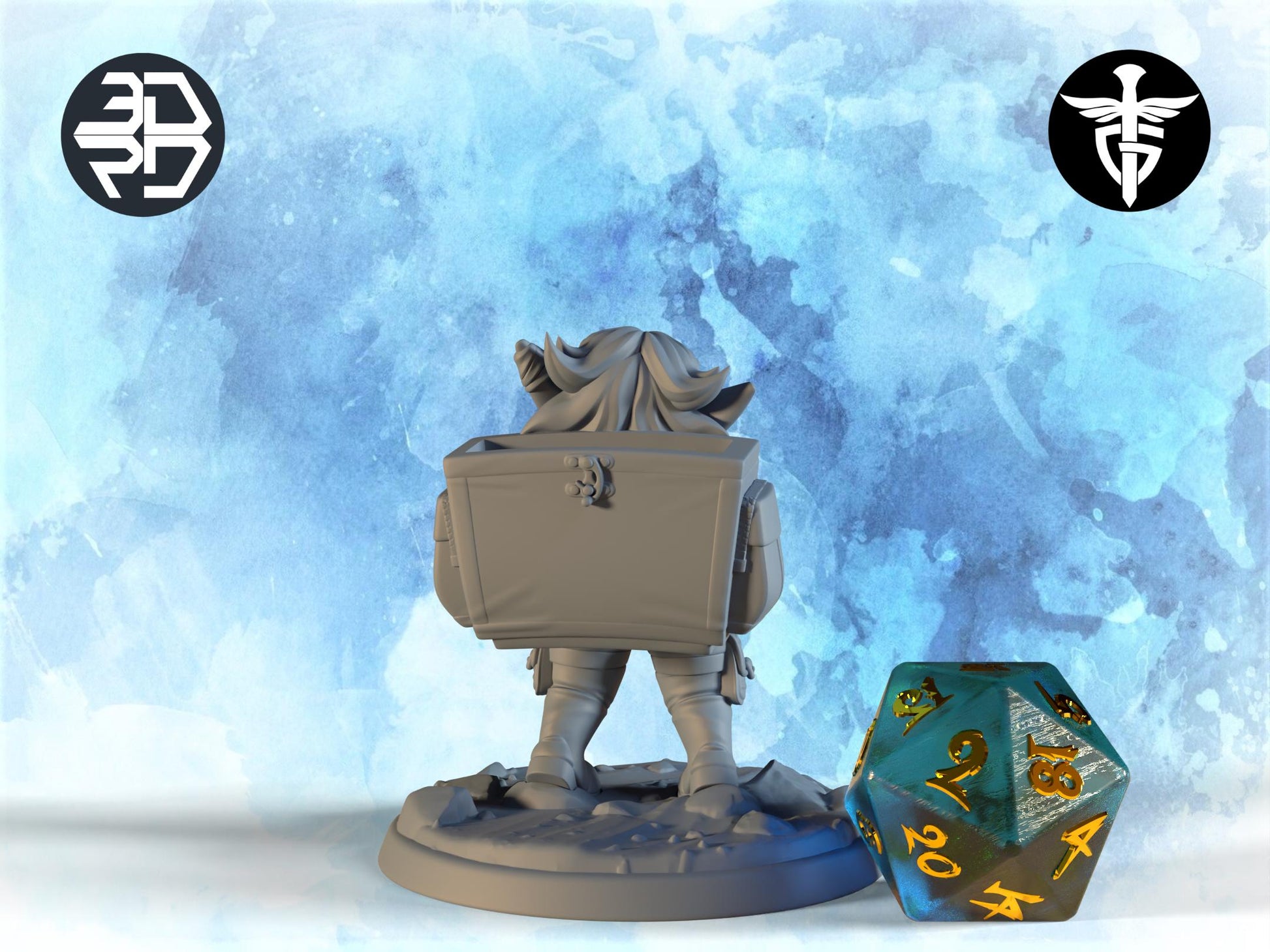 Female Goblin Merchant Miniature, Bobbi | Twin Goddess Miniatures | Tabletop RPG Miniature | Roleplaying 3D Printed Fantasy Mini - 3DPrintDen