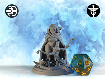 Female Goblin Archer Miniature, Cesti | Twin Goddess Miniatures | Tabletop RPG Miniature | Roleplaying 3D Printed Fantasy Mini - 3DPrintDen