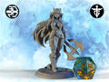 Female Barbarian Miniature, Inga | Twin Goddess Miniatures | Tabletop RPG Miniature | Roleplaying 3D Printed Fantasy Mini - 3DPrintDen