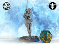 Female Fencer Miniature, Kesselle | Twin Goddess Miniatures | Tabletop RPG Miniature | Roleplaying 3D Printed Fantasy Mini - 3DPrintDen