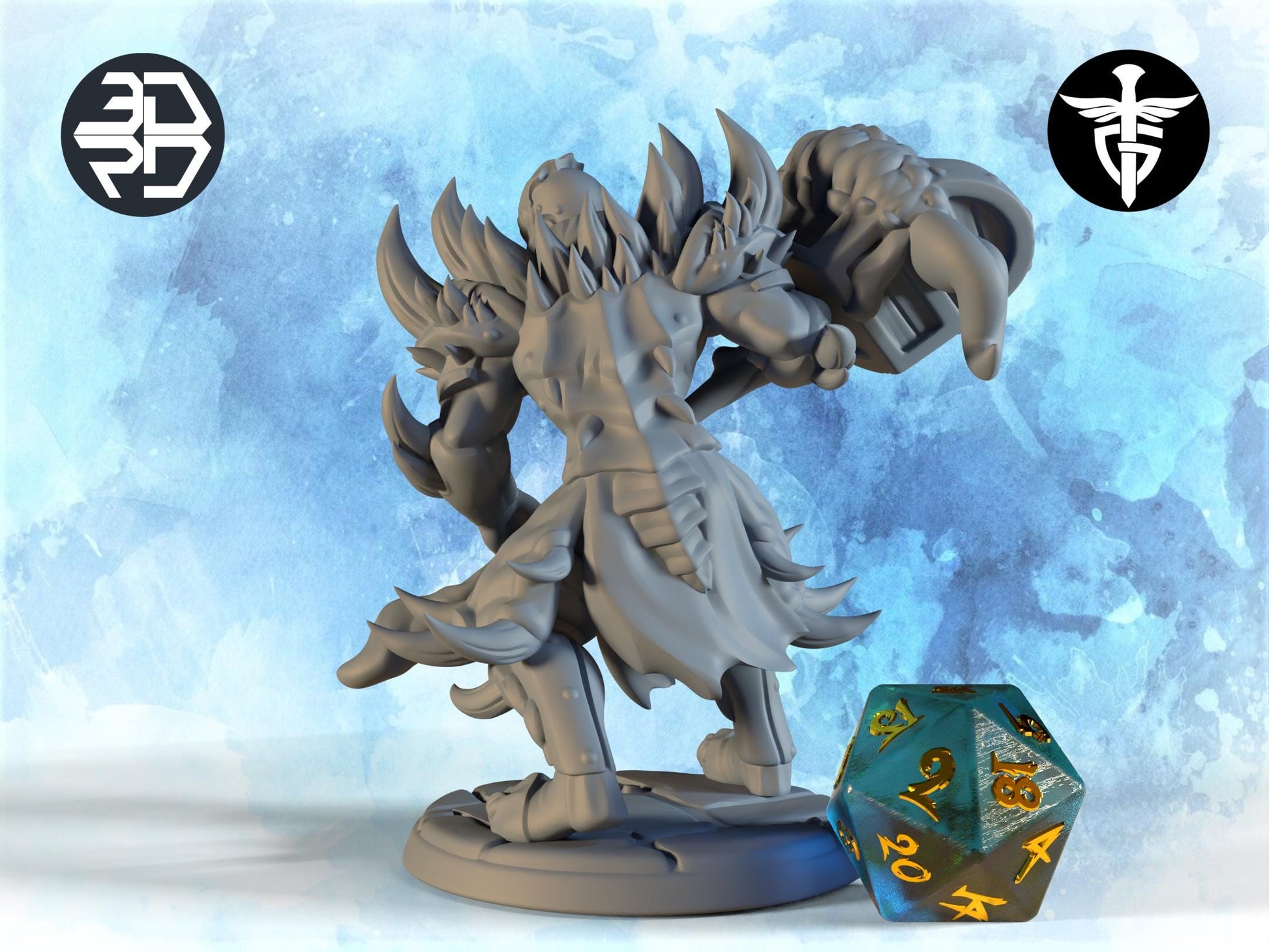 Mimic Hunter Miniature | Twin Goddess Miniatures | Tabletop RPG Miniature | Roleplaying 3D Printed Fantasy Mini - 3DPrintDen