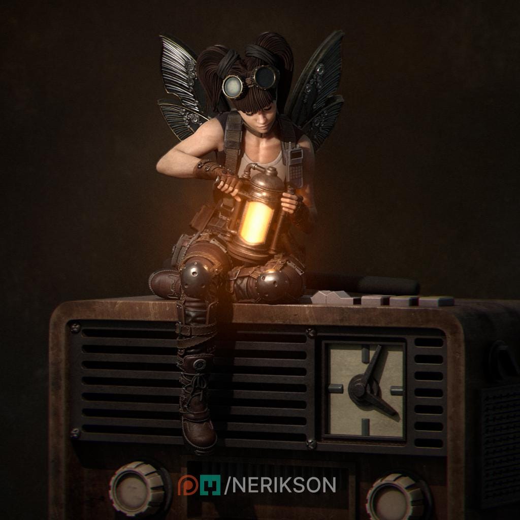 Tinkerer Fairy Miniature | Tabletop RPG Miniature | Nerikson | Roleplaying 3D Printed Fantasy Mini - 3DPrintDen