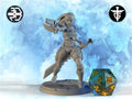 SciFi Female Warrior Miniature | Twin Goddess Miniatures | Tabletop RPG Miniature | Roleplaying 3D Printed Fantasy Mini - 3DPrintDen