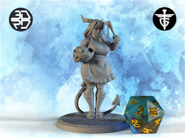 Succubus Mom Miniature | Twin Goddess Miniatures | Tabletop RPG Miniature | Roleplaying 3D Printed Fantasy Mini - 3DPrintDen