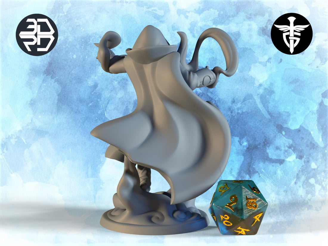 Wizard Miniature | Twin Goddess Miniatures | Tabletop RPG Miniature | Roleplaying 3D Printed Fantasy Mini - 3DPrintDen