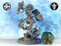 Female Genasi Miniature, Ellie | Twin Goddess Miniatures | Tabletop RPG Miniature | Roleplaying 3D Printed Fantasy Mini - 3DPrintDen