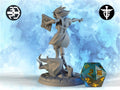 Female Genasi Miniature, Ellie | Twin Goddess Miniatures | Tabletop RPG Miniature | Roleplaying 3D Printed Fantasy Mini - 3DPrintDen